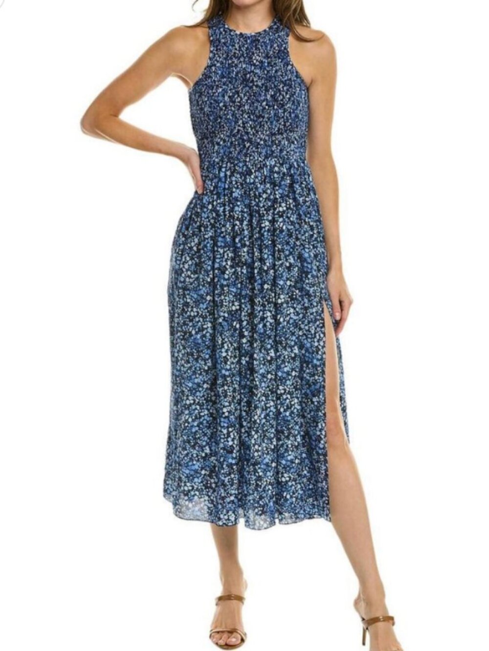 Michael Kors Collection Floral Smock Dance Silk Dress size2